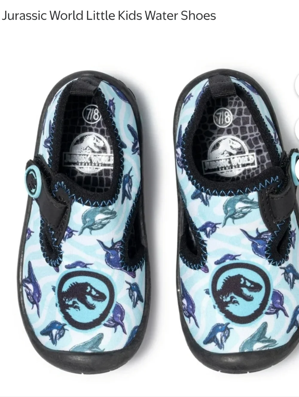 Jurassic World Kids' Light Blue Water Shoes